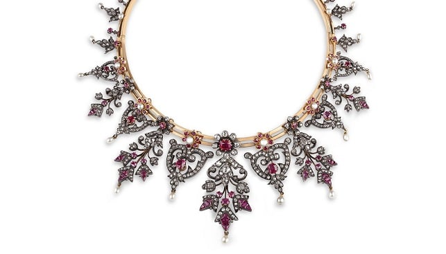For Sale: An 1830 Diamond and Ruby Necklace “Fit for Royalty” - Israeli ...