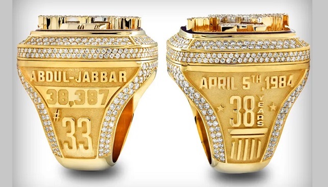 Report The Lakers Gift Kareem Abdul Jabbar with a Diamond Studded Ring