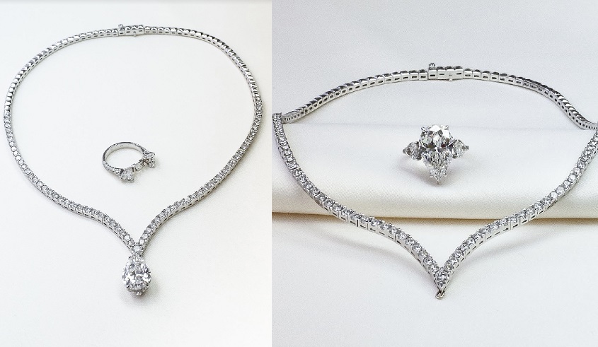 Ella Babayov pink diamond pendants